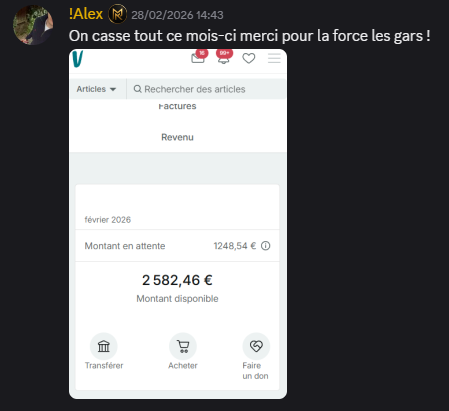 !Alex 2582€ en février